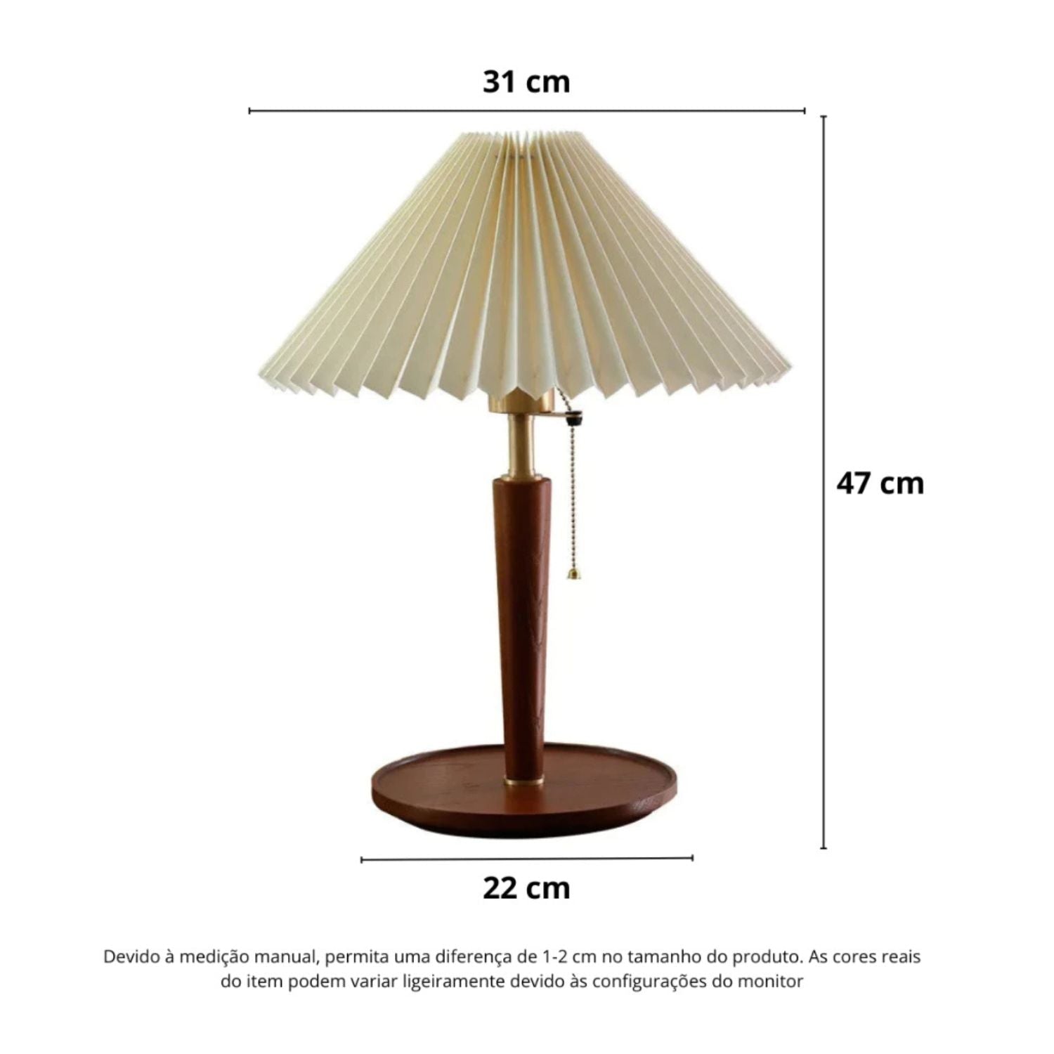 Abajur Plissado em Madeira - Vit Magazine