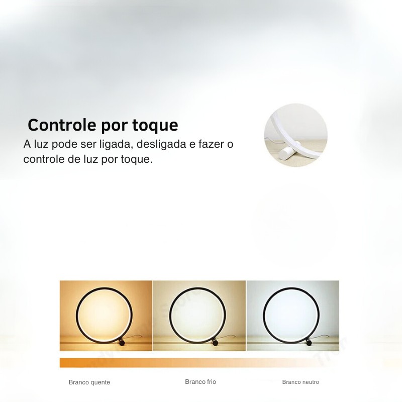 Luminária-Touch-de-Mesa-Circular-LED-Luz-ambiente