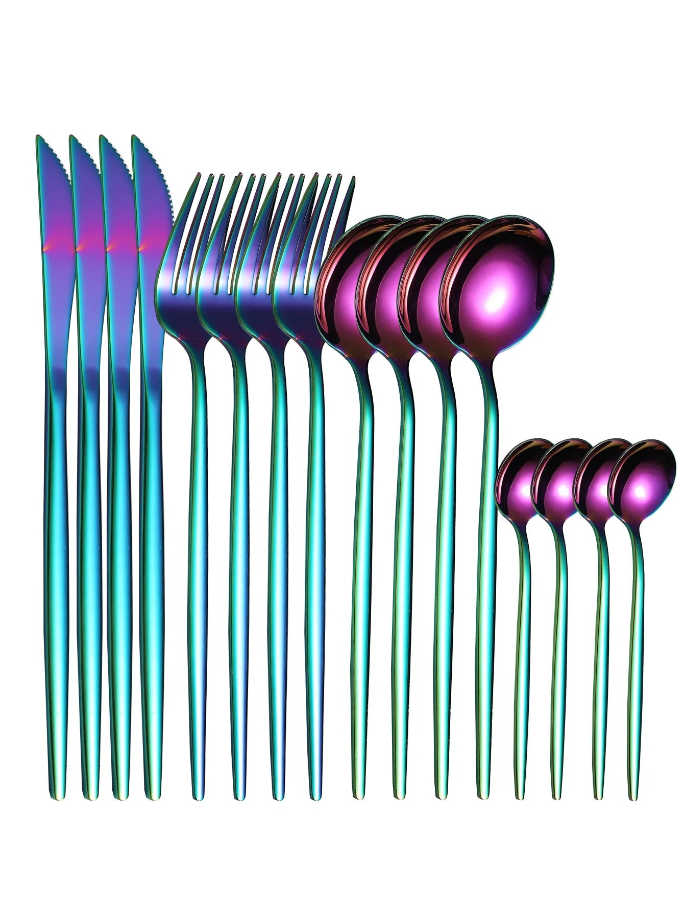 Jogo de Talheres Dourado Inox 16 Peças - Vit Magazine