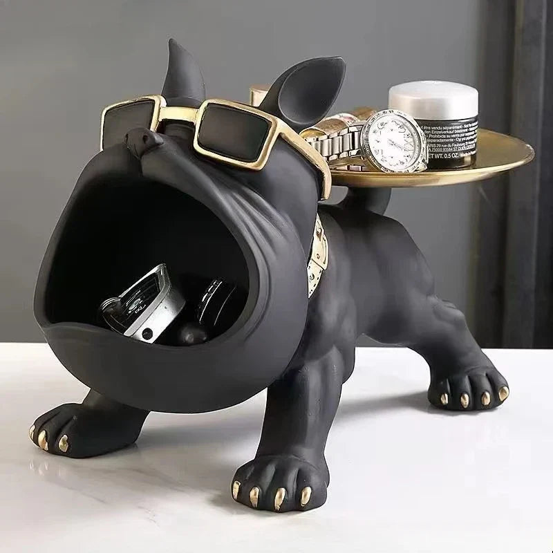 Escultura-de-Bulldog-em-Resina-Vitts