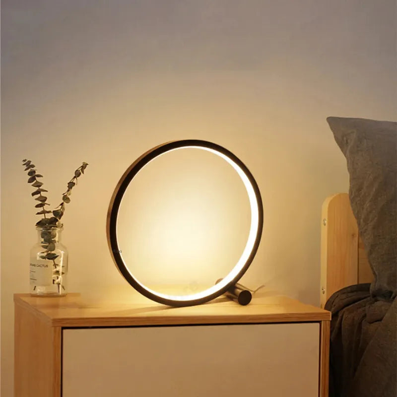 Luminária-Touch-de-Mesa-Circular-LED-Luz-ambiente