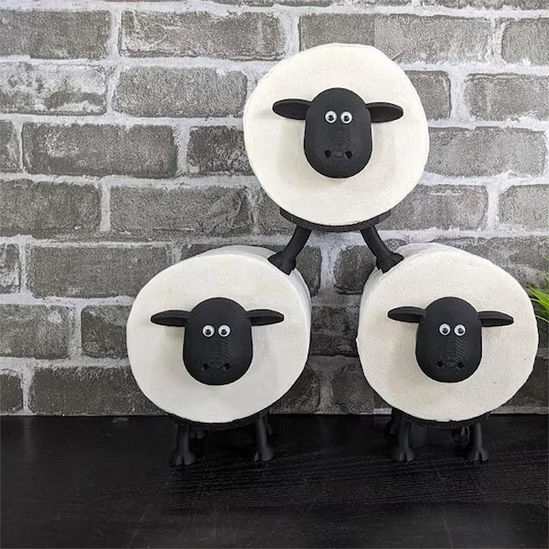 Porta-Papel-Higiênico-Criativo-Ovelha-Decorativa-em-Resina-Atene