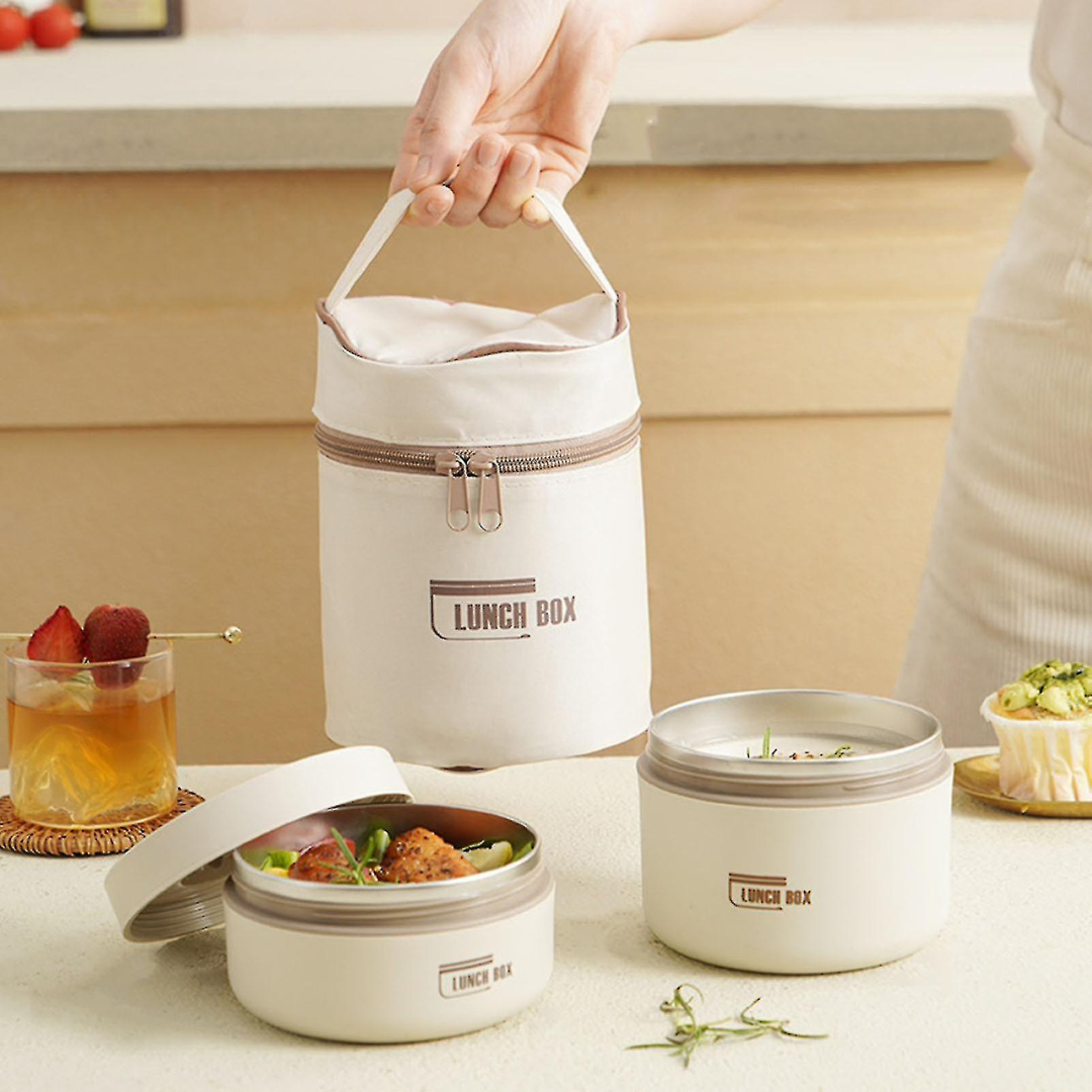 Kit Potes Térmicos Lunchbox Brasicanas com vedação de silicone, aço inoxidável 304 e lancheira térmica para transporte seguro e conservação da temperatura.
